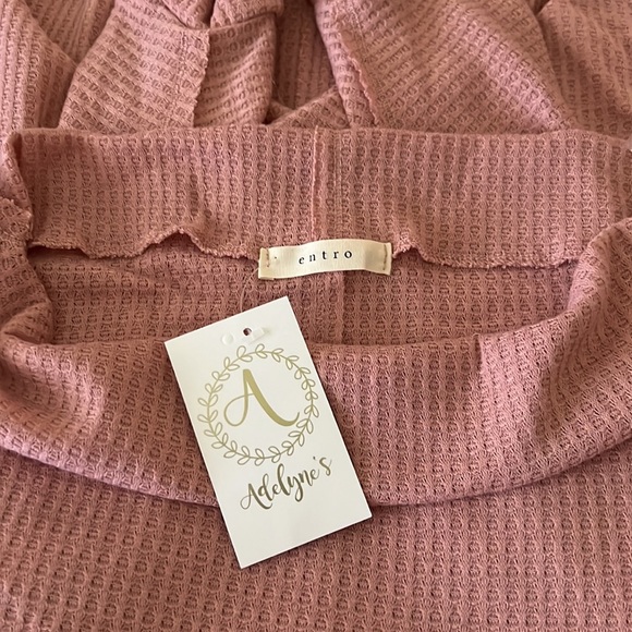 Entro Women Waffle Texture Loose Fit Long Sleeve Blouse Size L NWT - Picture 6 of 9